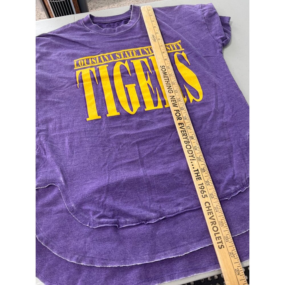 Louisiana State University Tigers Presbox Sz Small Purple Burn Wash Poncho Tee - Picture 3 of 6
